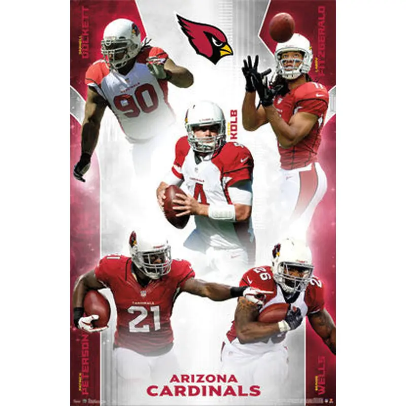 Arizona Cardinals "Five Stars" (2012) NFL Action Poster - Costacos Sports