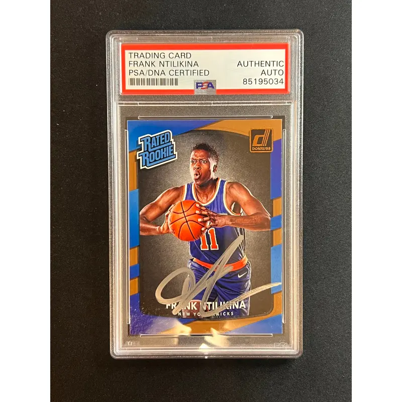 2017-18 Panini Donruss #193 Frank Ntilikina Signed Card AUTO PSA Slabbed RC Knicks