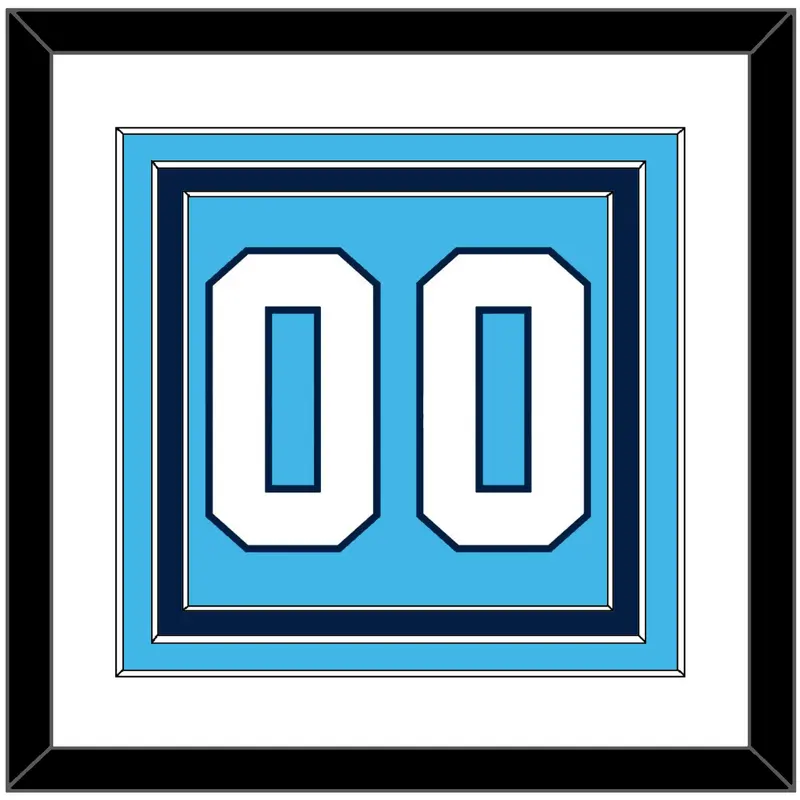 Pittsburgh Number (Back) - Road Powder Blue (1970-1972) - Triple Mat 1