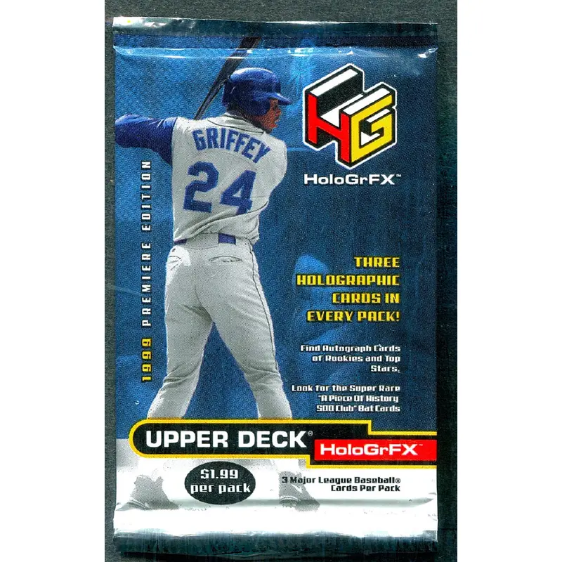 1999 Upper Deck HoloGrFX Baseball Unopened Pack (Pre-Priced) (3)
