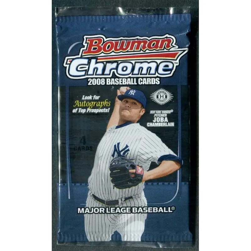 2008 Bowman Chrome Baseball Unopened Pack (Hobby) (4)