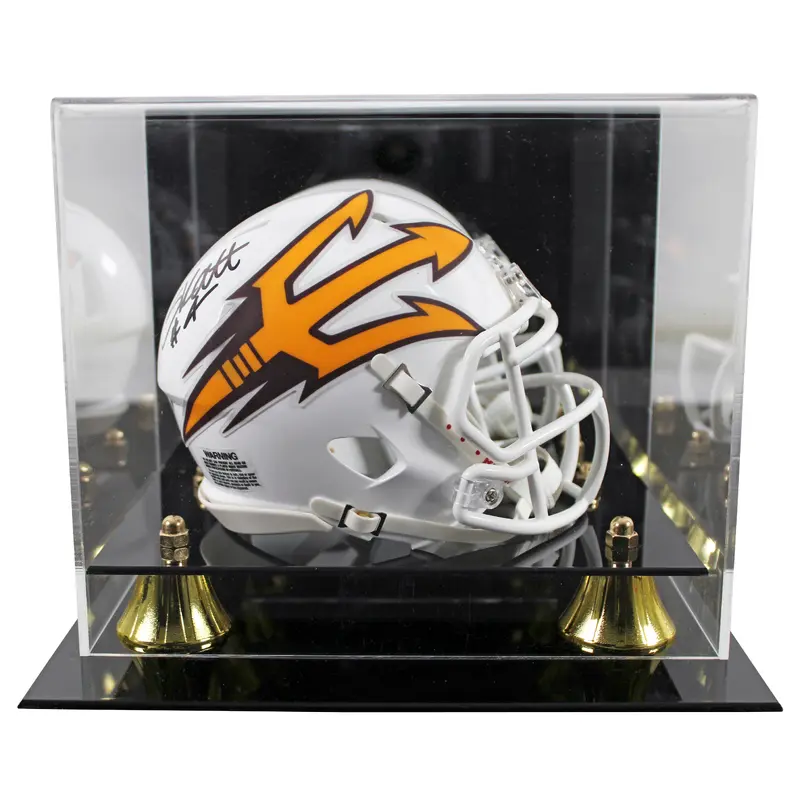 Arizona State Cameron Skattebo Signed White Speed Mini Helmet W/ Case BAS Wit