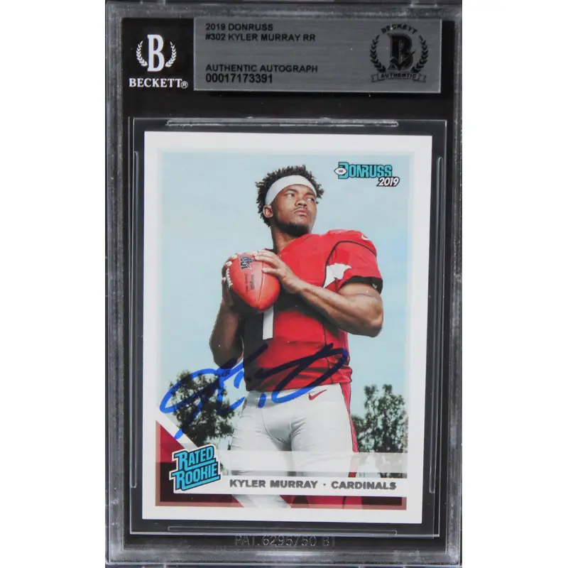 Cardinals Kyler Murray Authentic Signed 2019 Donruss #302 Card BAS Slabbed