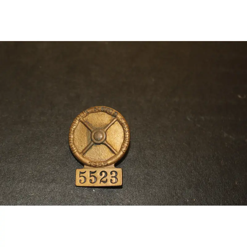 1955 Indianapolis 500 Bronze Pit Badge #5523