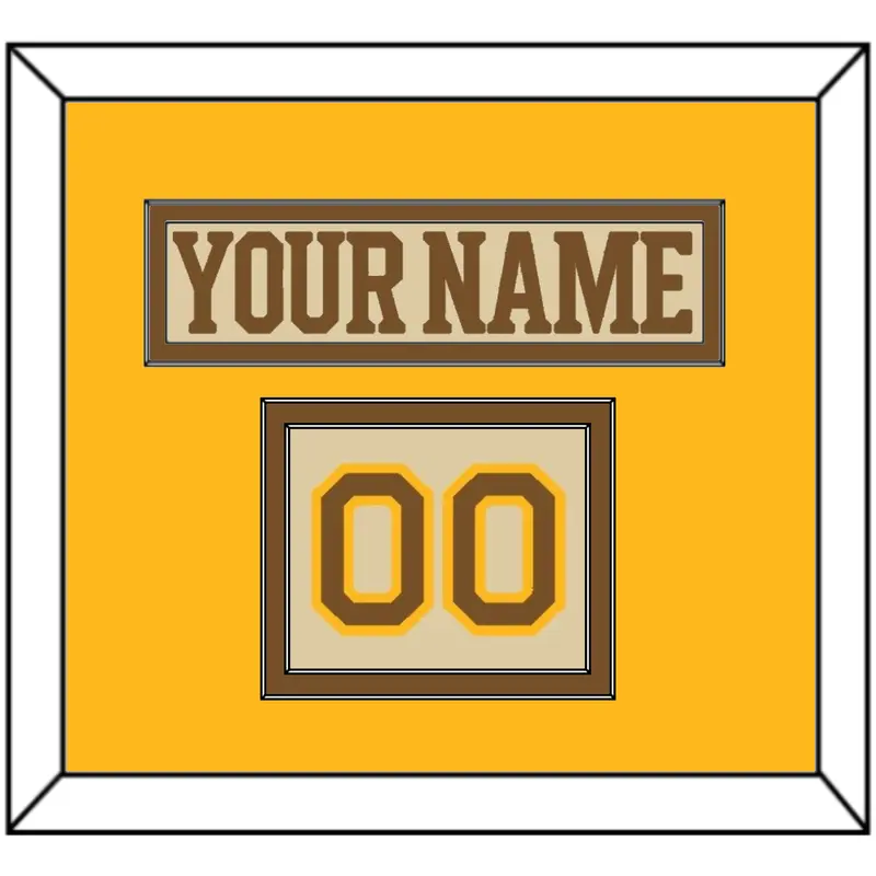 Boston Nameplate & Number (Shoulder) - Centennial Alternate Cream - Double Mat 4