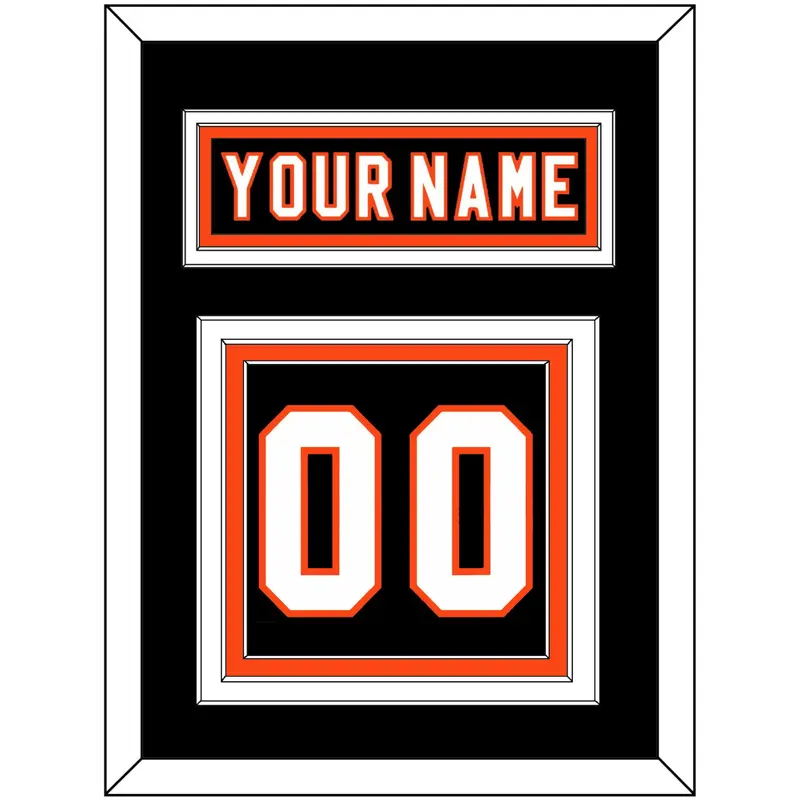 Philadelphia Nameplate & Number (Back) - Road Black (1997-2007) - Triple Mat 2