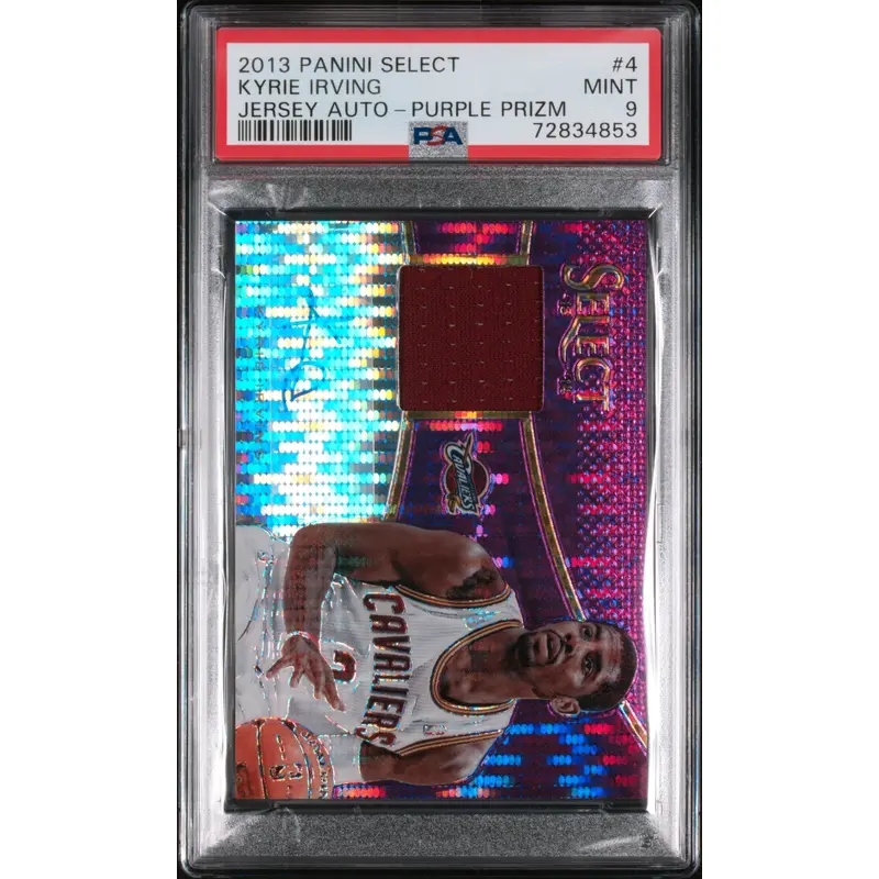 Kyrie Irving 2013 Panini Select Purple Prizm Auto Jersey #29/30 PSA 9 Mint