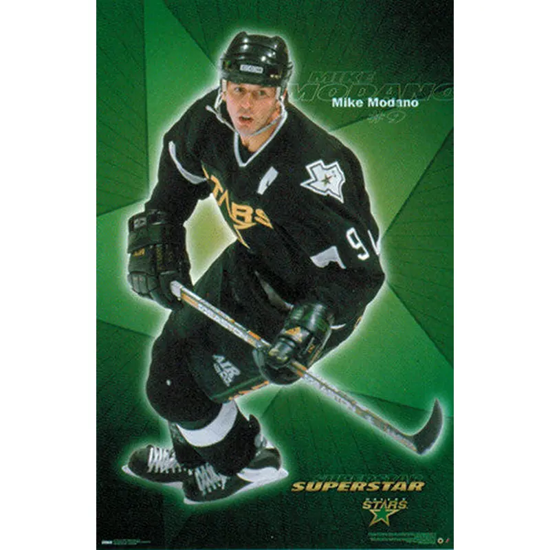 Mike Modano "Superstar" Dallas Stars NHL Hockey Action Poster - Costacos 2000