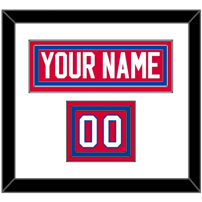 Washington Nameplate & Number (Shoulder) - Road Red (1979-1987) - Triple Mat 1