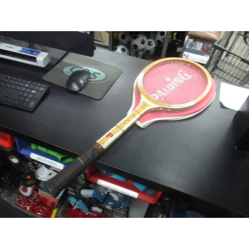 Vintage Spalding Deluxe Model 27" Tennis Racquet W/ Case