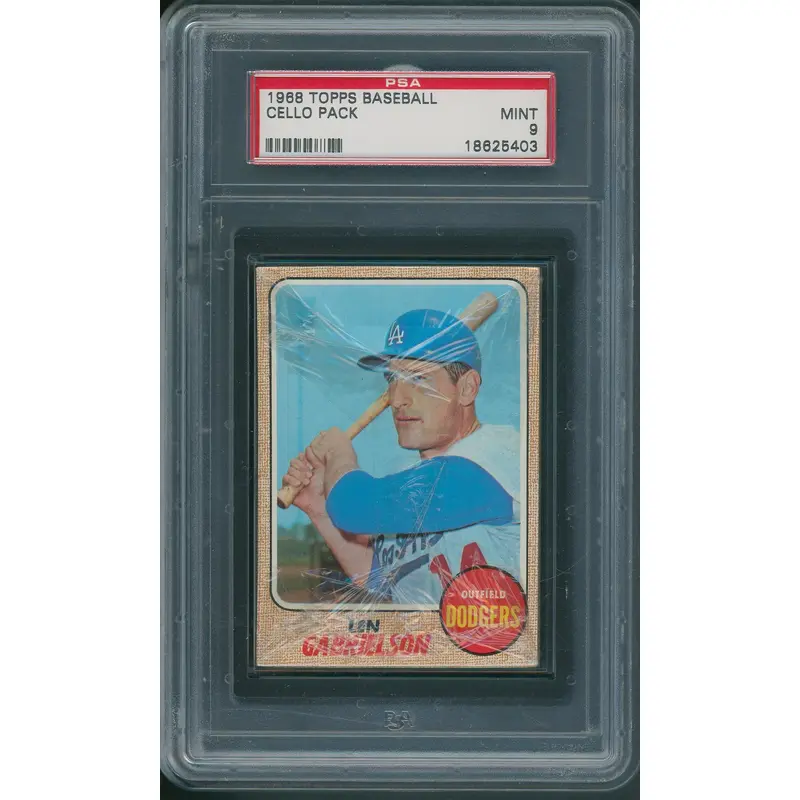 1968 Topps Baseball Unopened Cello Pack PSA 9