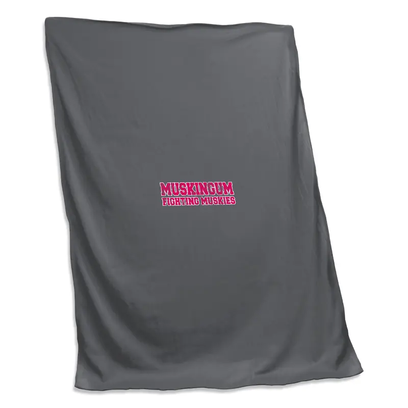 Muskingum Charcoal Sweatshirt Blanket (Screened)